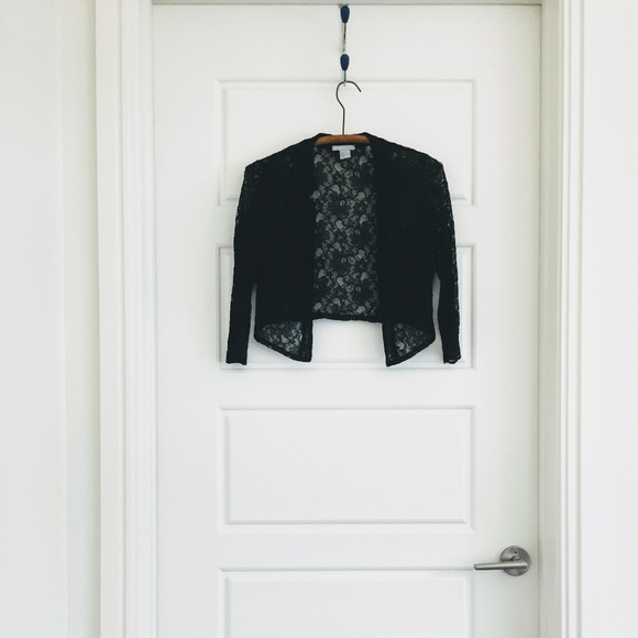 H&M black lace jacket / cardigan, size S - Picture 3 of 3